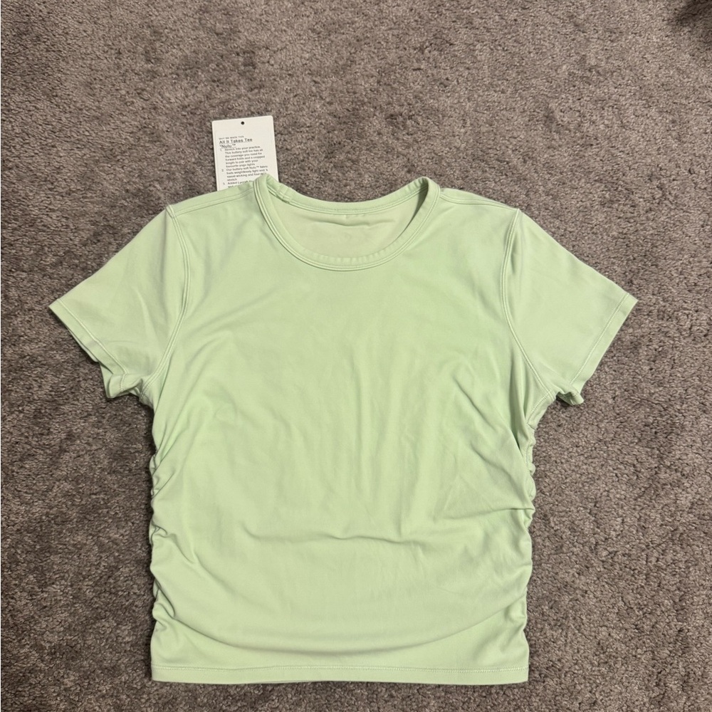 Lululemon All It Takes Nulu Short Sleeve T Shirt- Kohlrabi Green